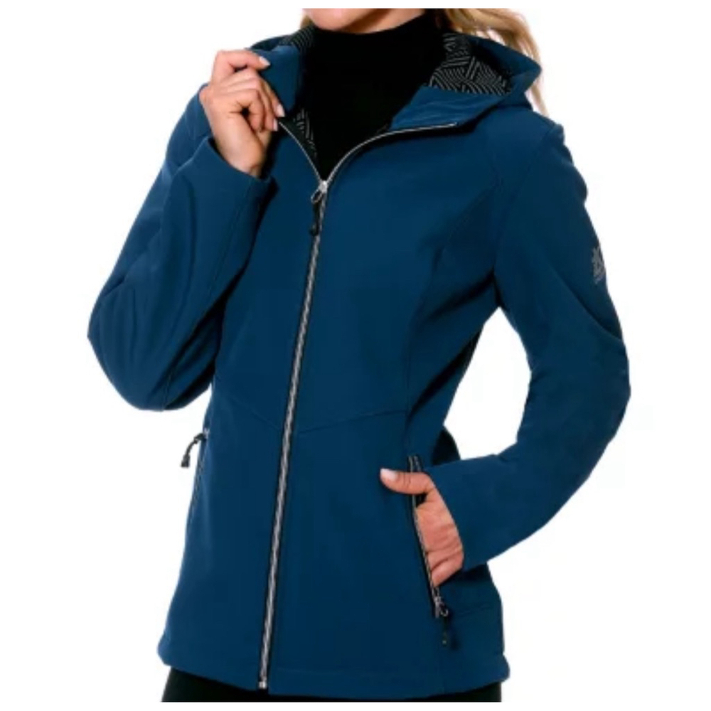 ZEROXPOSUR Softshell Jacket Teal Hooded Quilted Size S Outdoors Activewear
